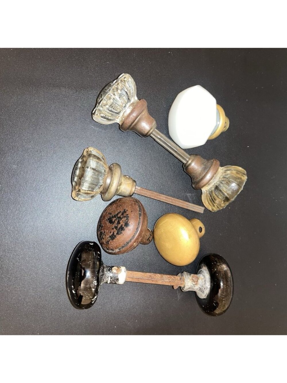 Vintage Glass Porcelain Wood Door Knob Knobs Partial Sets Small Lot